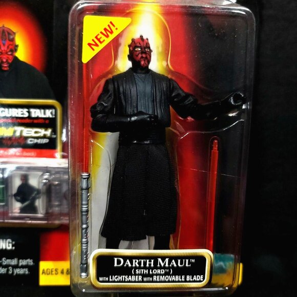 Star Wars Episode 1 Darth Maul Sith Lord Action Figure Comm Tech Chip 1999 NEW - Picture 3 of 5